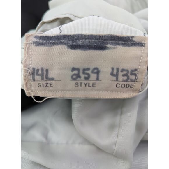 PIERRE CARDIN Black on Black Tonal Striped MENS TUXEDO JACKET 44L 1 Button - Picture 11 of 13